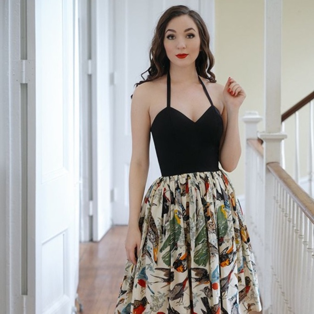 TRASHY DIVA Birds of a Feather Size 10 Ruby Midi